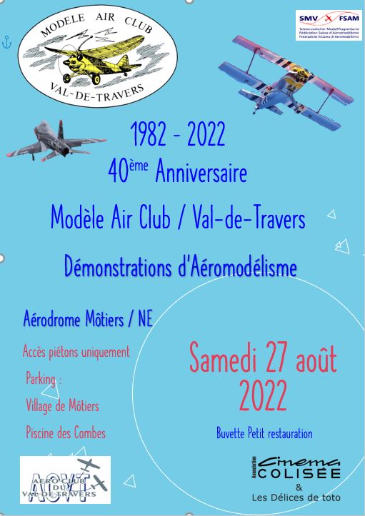 40éme Anniversaire Modèle Air Club Val-de-Travers